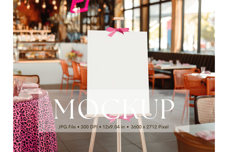 Welcome Sign Mockup Photo Frame Wedding Sign Canvas Mockup