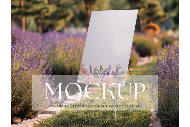 Welcome Sign Mockup Photo Frame Wedding Sign Canvas Mockup