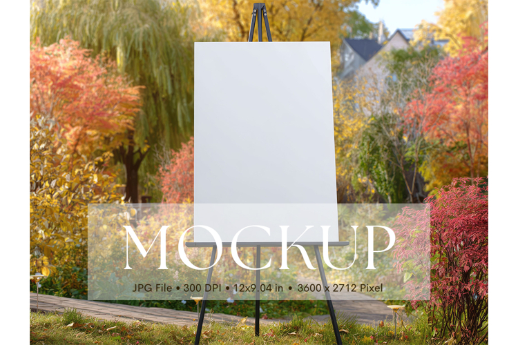 Welcome Sign Mockup Photo Frame Wedding Sign Canvas Mockup