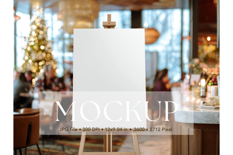 Welcome Sign Mockup Photo Frame Wedding Sign Canvas Mockup