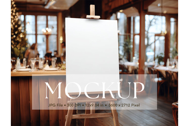 Welcome Sign Mockup Photo Frame Wedding Sign Canvas Mockup example image 1