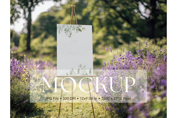Welcome Sign Mockup Photo Frame Wedding Sign Canvas Mockup