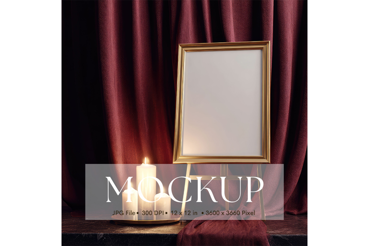 Welcome Sign Mockup Photo Frame Wedding Sign Canvas Mockup