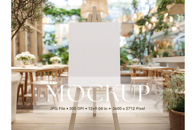 Welcome Sign Mockup Photo Frame Wedding Sign Canvas Mockup
