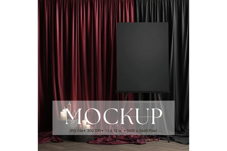Welcome Sign Mockup Photo Frame Wedding Sign Canvas Mockup