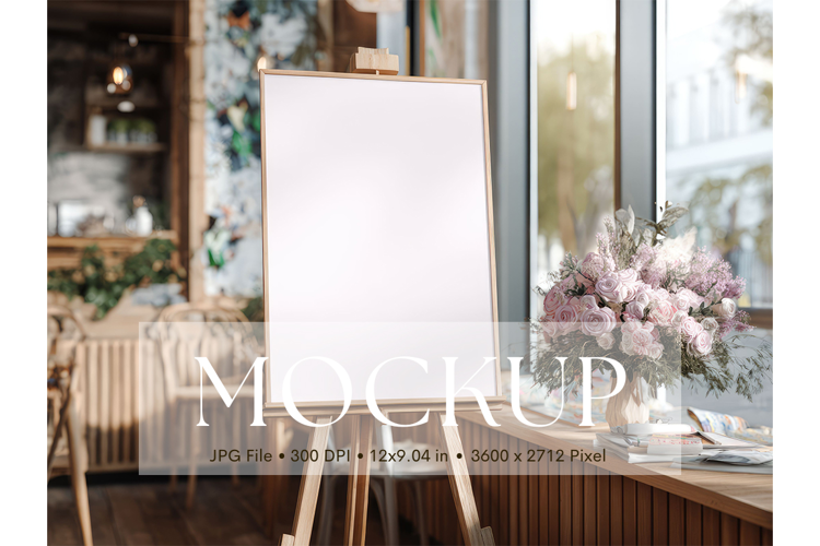 Welcome Sign Mockup Photo Frame Wedding Sign Canvas Mockup