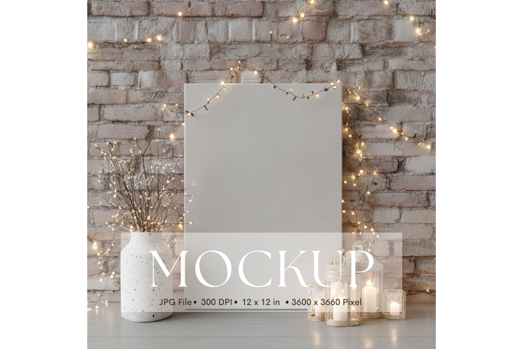 Welcome Sign Mockup Photo Frame Wedding Sign Canvas Mockup
