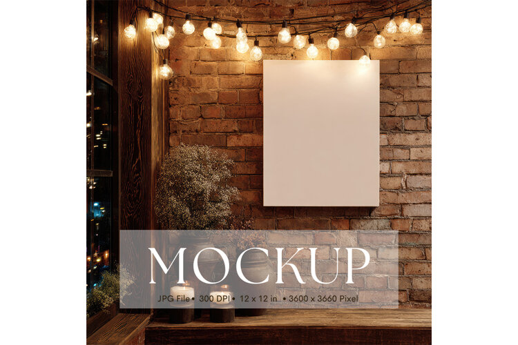 Welcome Sign Mockup Photo Frame Wedding Sign Canvas Mockup example image 1