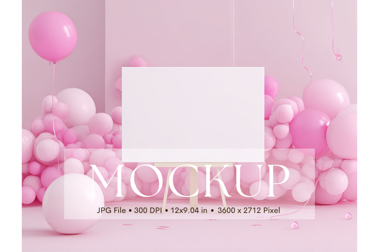 Welcome Sign Mockup Photo Frame Wedding Sign Canvas Mockup