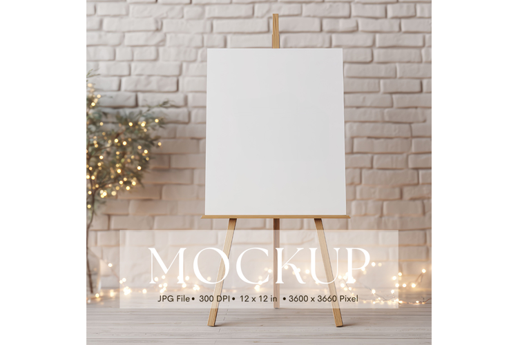 Welcome Sign Mockup Photo Frame Wedding Sign Canvas Mockup
