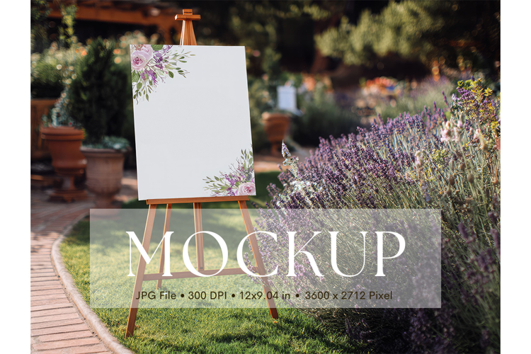 Welcome Sign Mockup Photo Frame Wedding Sign Canvas Mockup