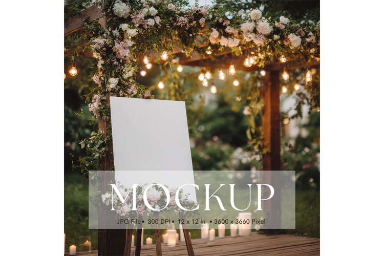 Welcome Sign Mockup Photo Frame Wedding Sign Canvas Mockup19