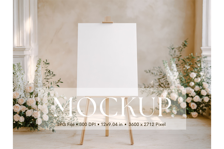 Welcome Sign Mockup Photo Frame Wedding Sign Canvas Mockup