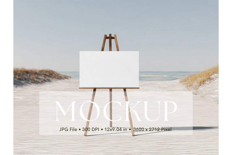 Welcome Sign Mockup Photo Frame Wedding Sign Canvas Mockup example image 1
