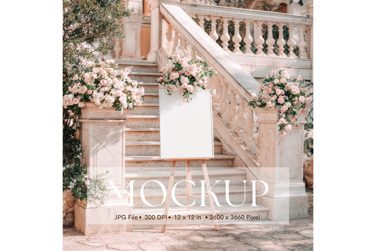 Welcome Sign Mockup Photo Frame Wedding Sign Canvas Mockup20