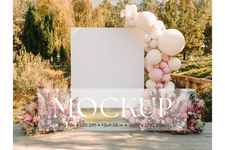 Welcome Sign Mockup Photo Frame Wedding Sign Canvas Mockup