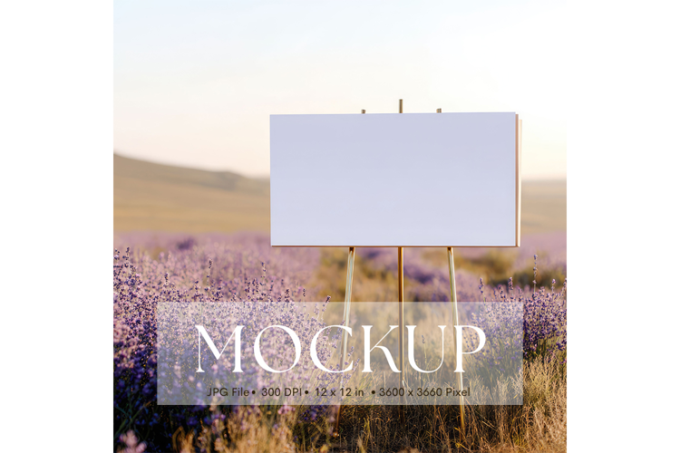 Welcome Sign Mockup Photo Frame Wedding Sign Canvas Mockup