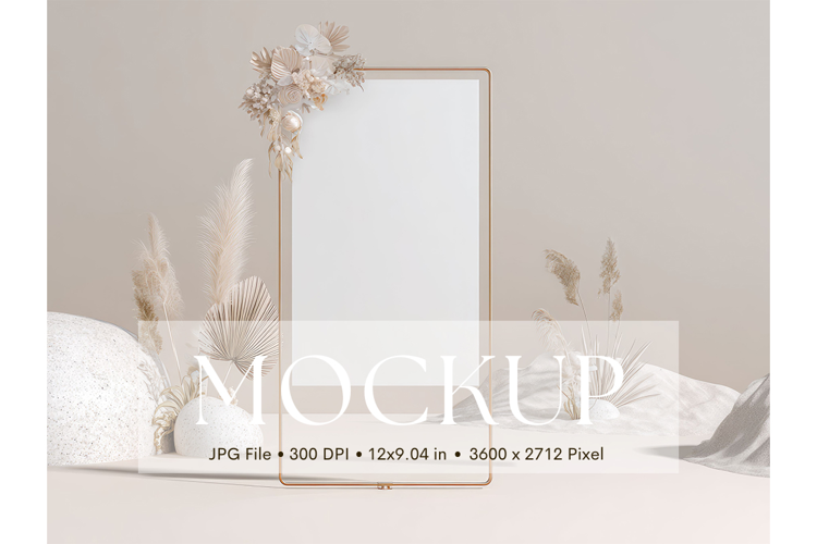 Welcome Sign Mockup Photo Frame Wedding Sign Canvas Mockup