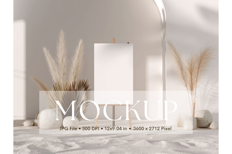 Welcome Sign Mockup Photo Frame Wedding Sign Canvas Mockup