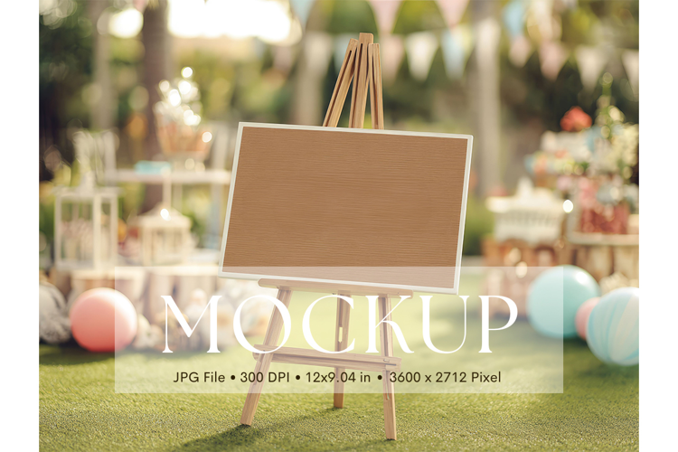 Welcome Sign Mockup Photo Frame Wedding Sign Canvas Mockup