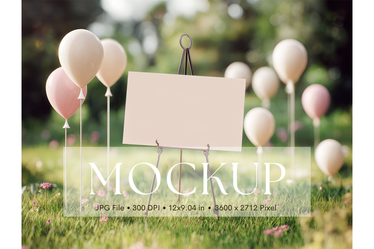 Welcome Sign Mockup Photo Frame Wedding Sign Canvas Mockup