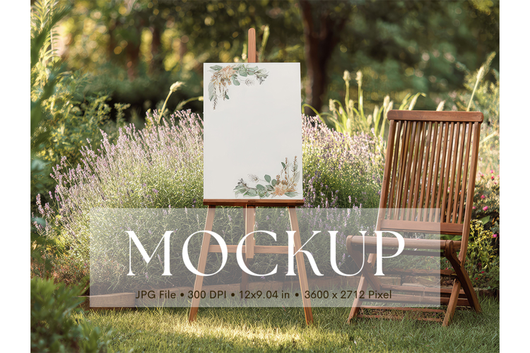 Welcome Sign Mockup Photo Frame Wedding Sign Canvas Mockup