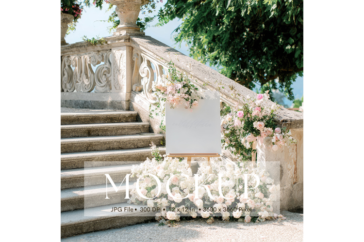 Welcome Sign Mockup Photo Frame Wedding Sign Canvas Mockup21