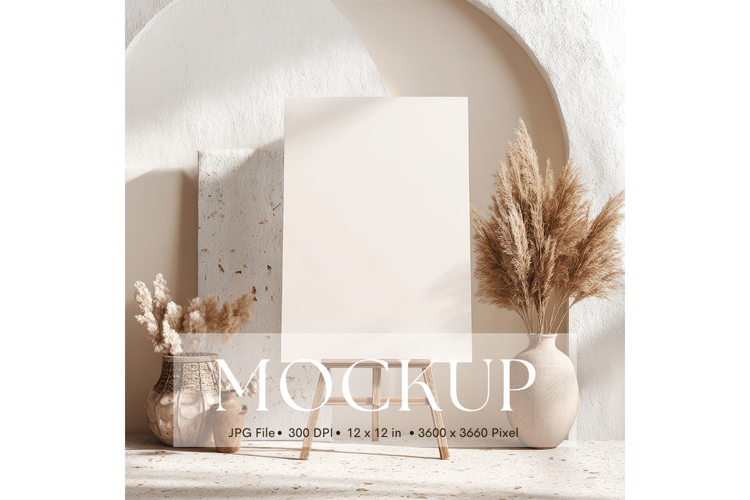 Welcome Sign Mockup Photo Frame Wedding Sign Canvas Mockup