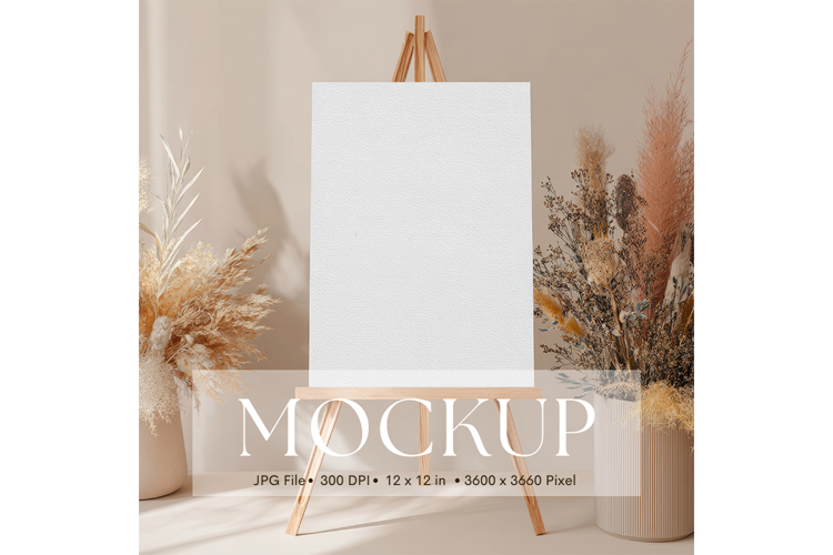 Welcome Sign Mockup Photo Frame Wedding Sign Canvas Mockup