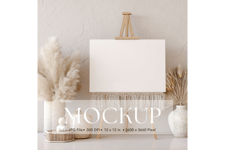 Welcome Sign Mockup Photo Frame Wedding Sign Canvas Mockup