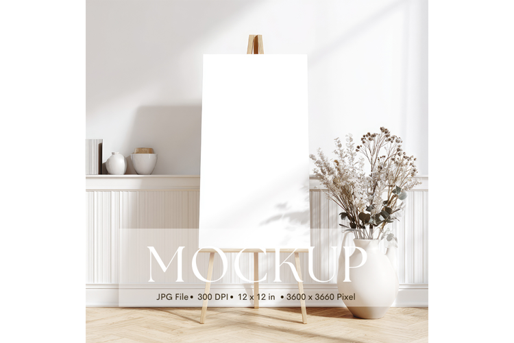 Welcome Sign Mockup Photo Frame Wedding Sign Canvas Mockup