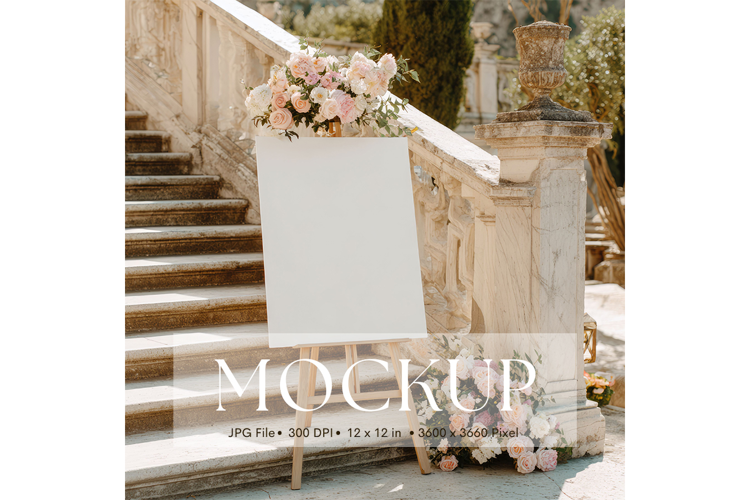 Welcome Sign Mockup Photo Frame Wedding Sign Canvas Mockup22