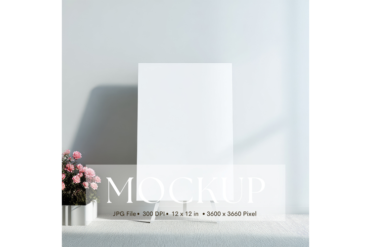 Welcome Sign Mockup Photo Frame Wedding Sign Canvas Mockup