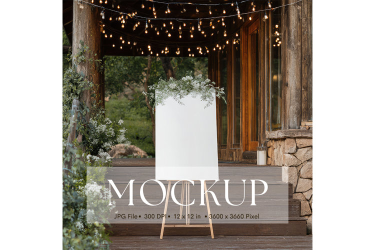 Welcome Sign Mockup Photo Frame Wedding Sign Canvas Mockup23