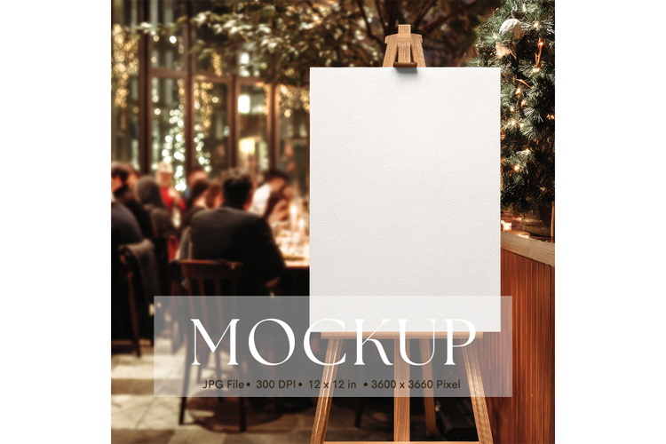 Welcome Sign Mockup Photo Frame Wedding Sign Canvas Mockup