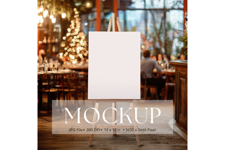 Welcome Sign Mockup Photo Frame Wedding Sign Canvas Mockup