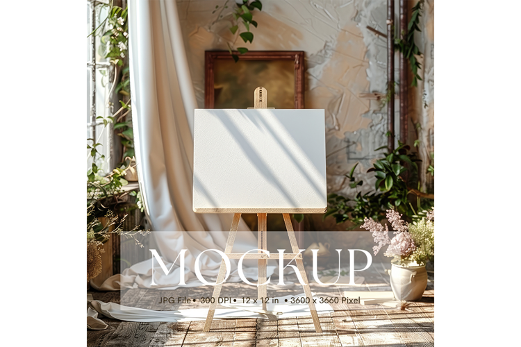 Welcome Sign Mockup Photo Frame Wedding Sign Canvas Mockup