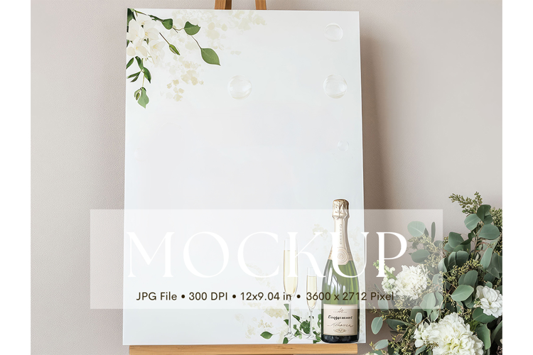 Welcome Sign Mockup Photo Frame Wedding Sign Canvas Mockup