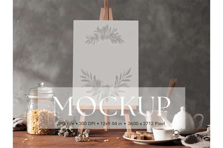 Welcome Sign Mockup Photo Frame Wedding Sign Canvas Mockup