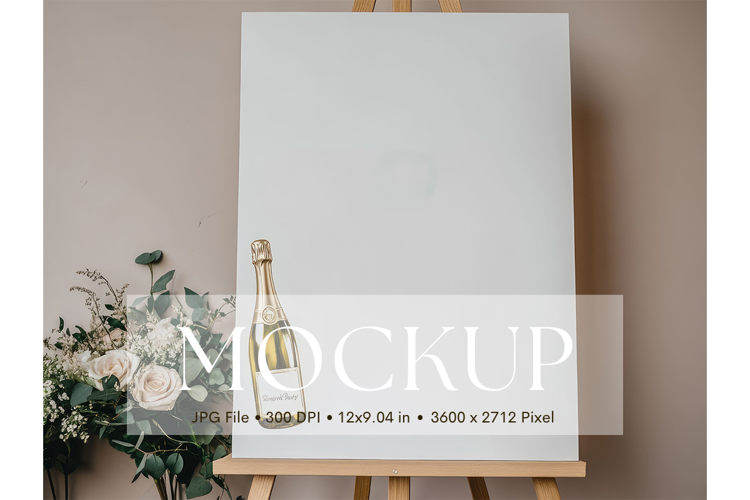 Welcome Sign Mockup Photo Frame Wedding Sign Canvas Mockup
