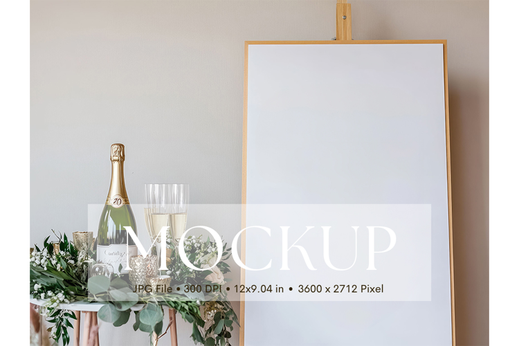 Welcome Sign Mockup Photo Frame Wedding Sign Canvas Mockup