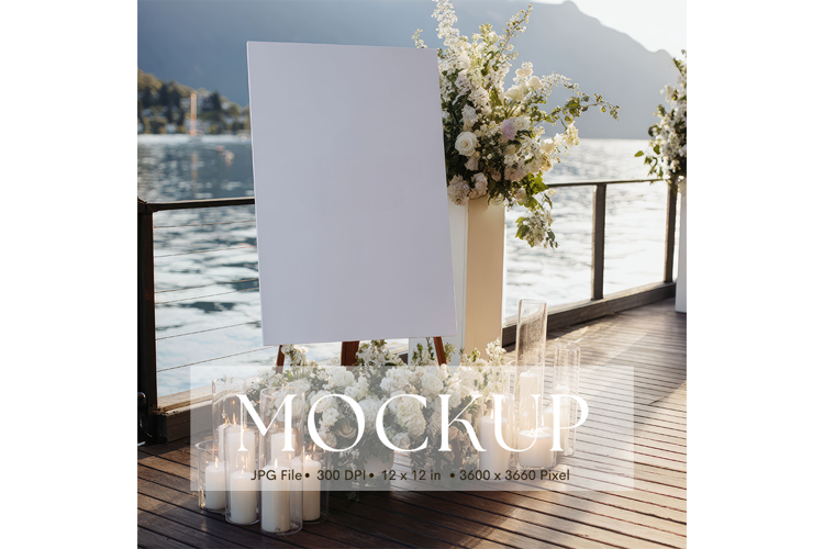 Welcome Sign Mockup Photo Frame Wedding Sign Canvas Mockup27