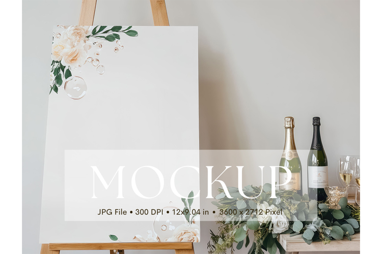 Welcome Sign Mockup Photo Frame Wedding Sign Canvas Mockup