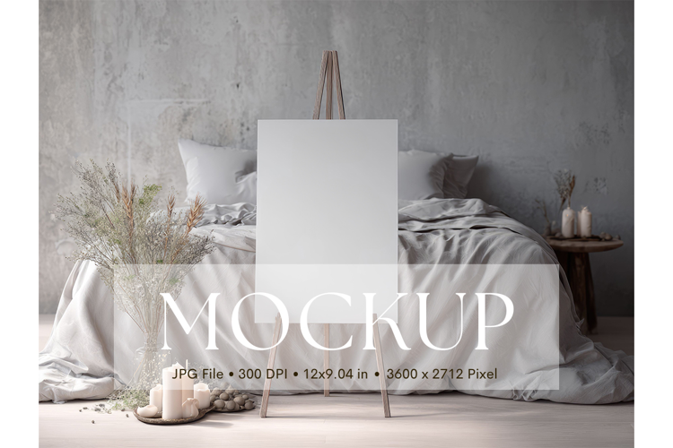 Welcome Sign Mockup Photo Frame Wedding Sign Canvas Mockup
