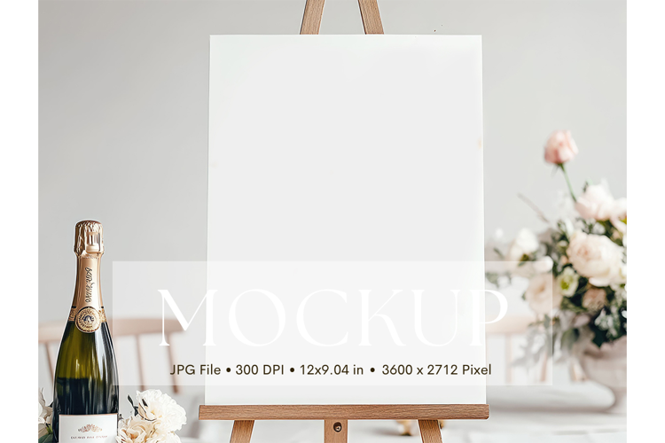 Welcome Sign Mockup Photo Frame Wedding Sign Canvas Mockup