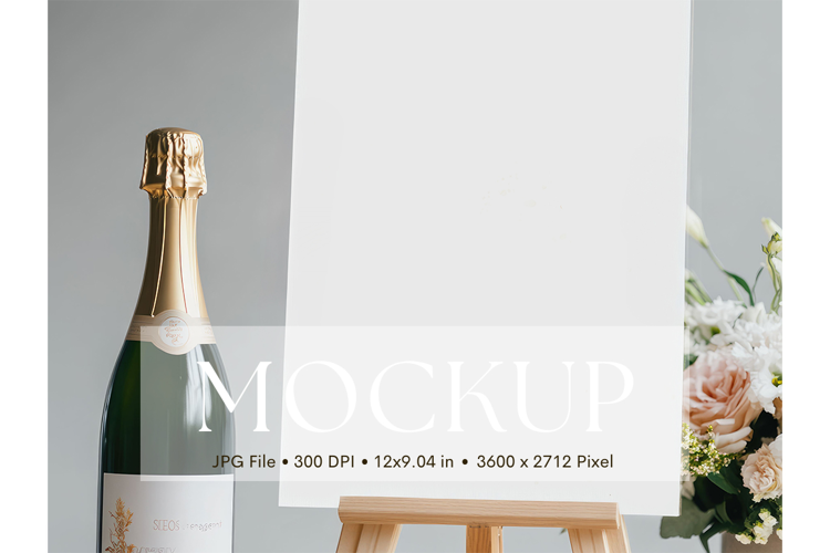 Welcome Sign Mockup Photo Frame Wedding Sign Canvas Mockup