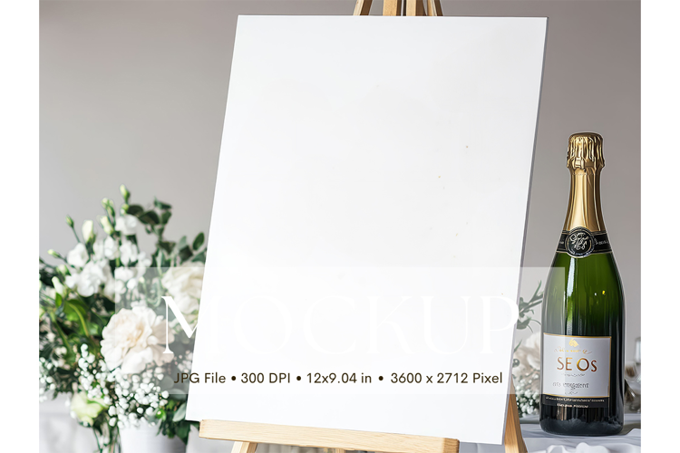 Welcome Sign Mockup Photo Frame Wedding Sign Canvas Mockup