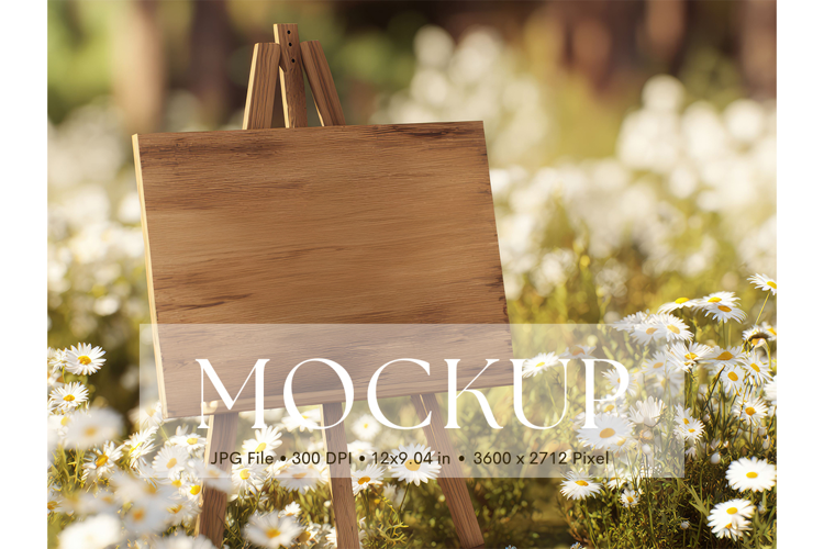 Welcome Sign Mockup Photo Frame Wedding Sign Canvas Mockup