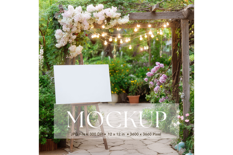 Welcome Sign Mockup Photo Frame Wedding Sign Canvas Mockup30