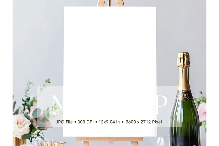 Welcome Sign Mockup Photo Frame Wedding Sign Canvas Mockup